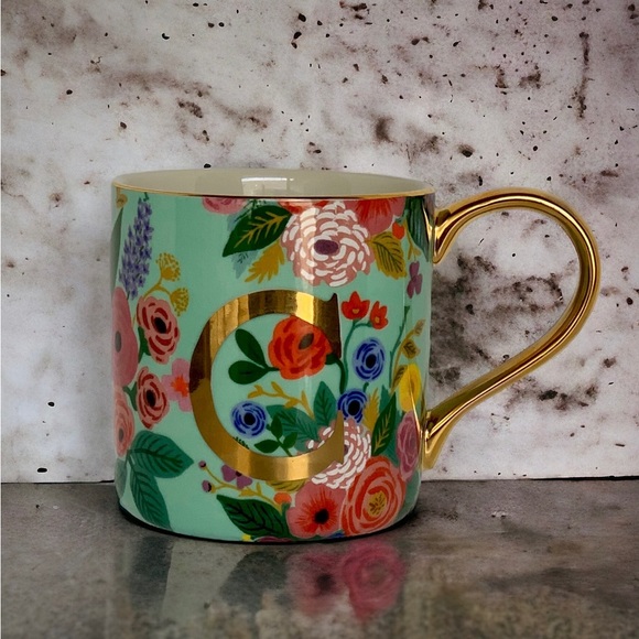 Rifle Paper Co. x Anthropologie Garden Party Initial “C” Monogram Mug Cup - Picture 3 of 7